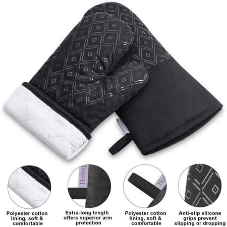 Long Heat Resistant Kitchen Gloves Cotton Oven Mitts Baking BBQ Arm Protection Long Heat Resistant Kitchen Gloves Cotton Oven Mitts Baking BBQ Arm Protection